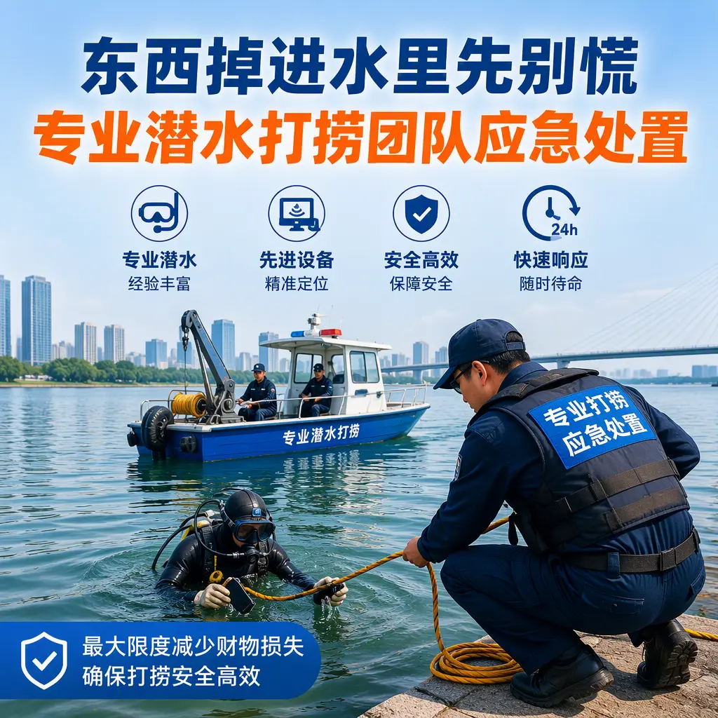 天柱东西掉进水里先别慌，专业潜水打捞团队应急处置